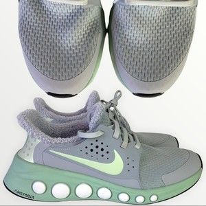 NIKE React Cruzrone Grey & Green Athletic Shoes | 7